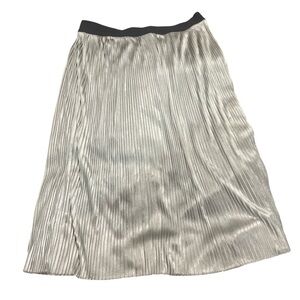 Enza Cora Silver Micro Pleated Skirt Size 1 (US Small) NWOT